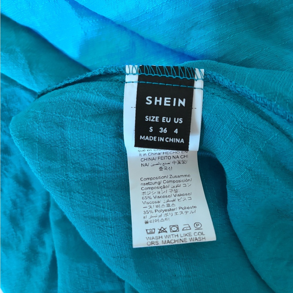 SHEIN Teal Blue Lightweight Dress - Picture 5 of 6